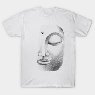 Hand drawn Buddha Face using dotwork T-Shirt